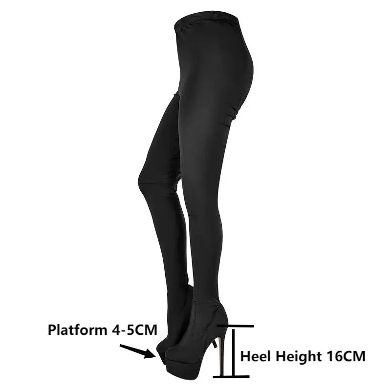"Velvet Stride – Cuissardes Stretch 16cm Stiletto Noir"