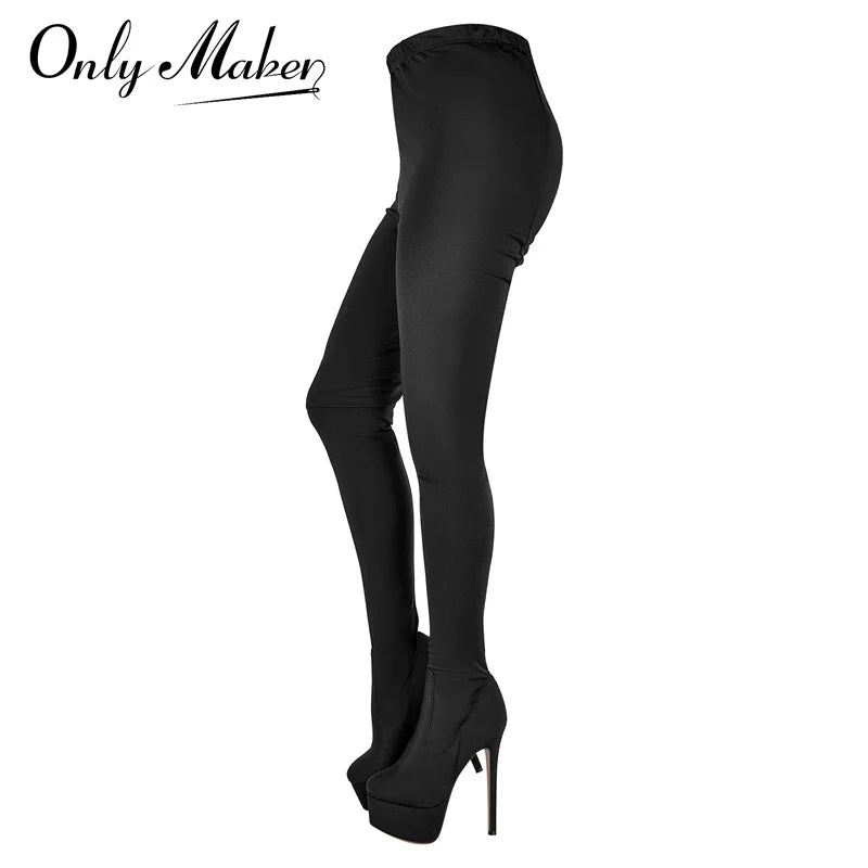 "Velvet Stride – Cuissardes Stretch 16cm Stiletto Noir"