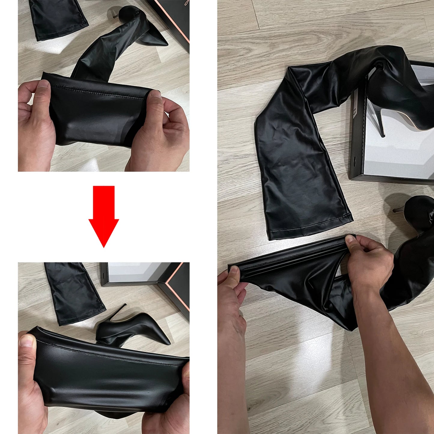 Night Siren – Cuissardes Wet Look à Talon Aiguille Ultra Haut"