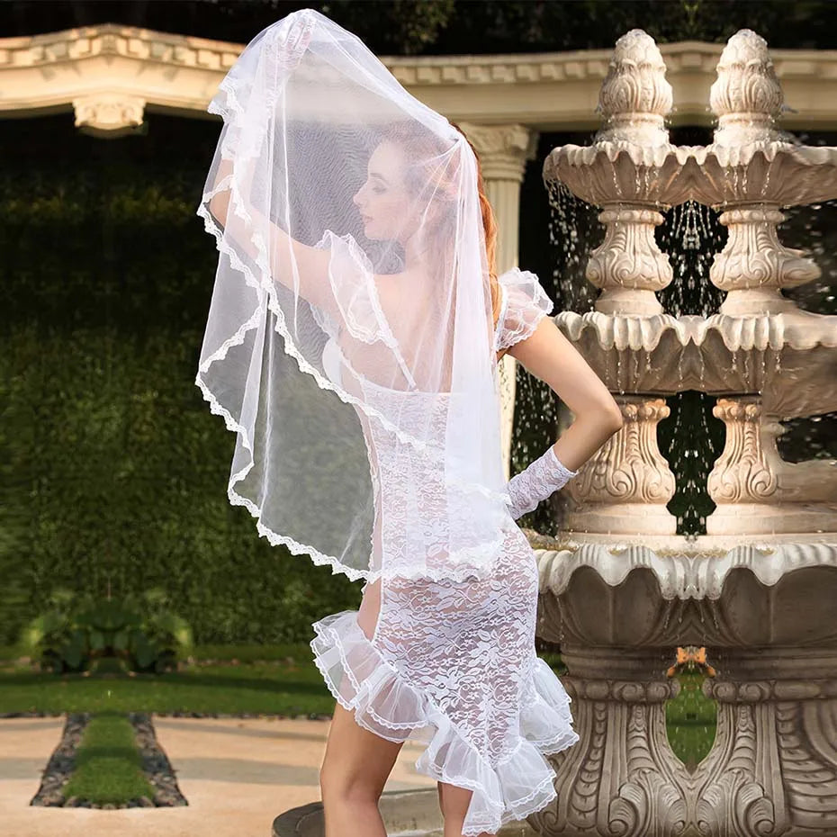 "Bridal Desire" – Robe de Mariée Sexy en Dentelle Transparente