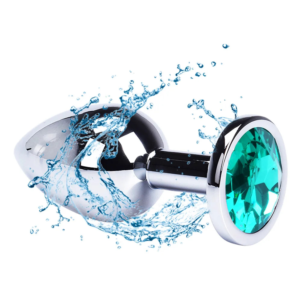 "3-Piece Diamond Metal Anal Plug Set" – Jeu de Plugs Anaux Élégants S/M/L pour Adultes Curieux