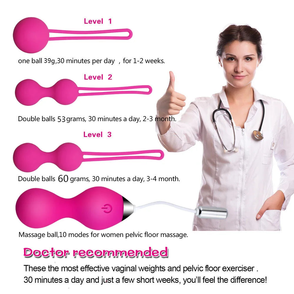 "Smart Kegel Love Ball" – Boule Vibrante Télécommandée pour Plaisir et Tonification Vaginale