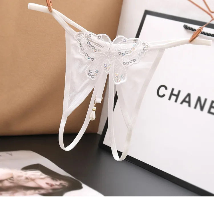 Butterfly Desire – String Brodé Érotique