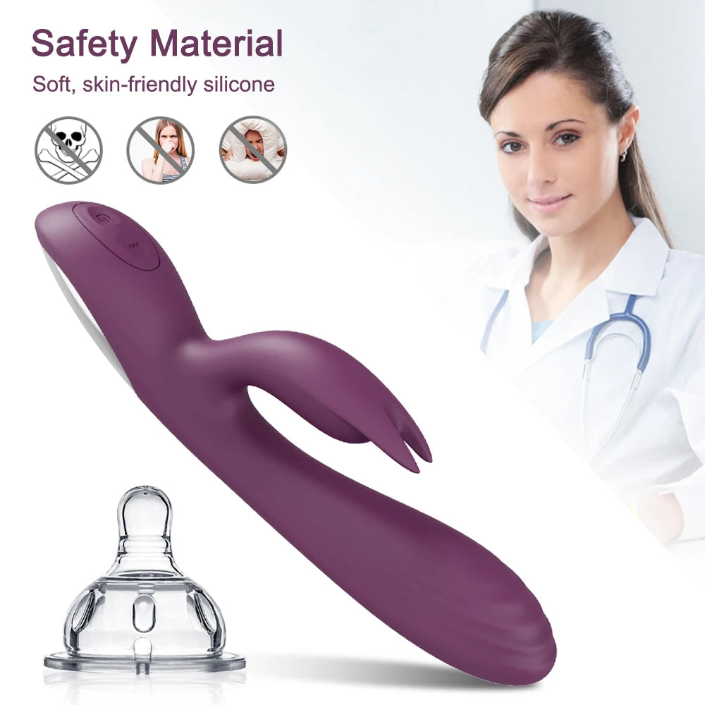 "Rabbit Bliss" – Vibrateur G-Spot et Clitoris à Double Moteur