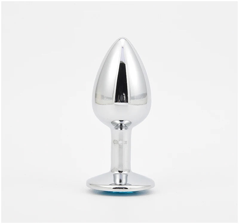 "CrystalSteel" – Plug Anal en Acier Inoxydable avec Base en Cristal