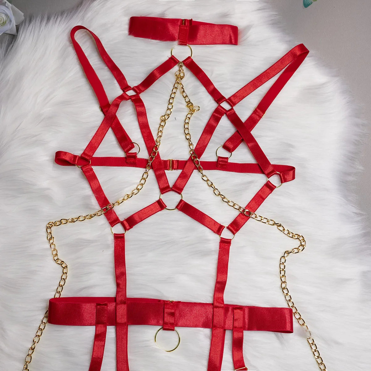 "Obsession Chain" – Ensemble Bondage Érotique 4 Pièces