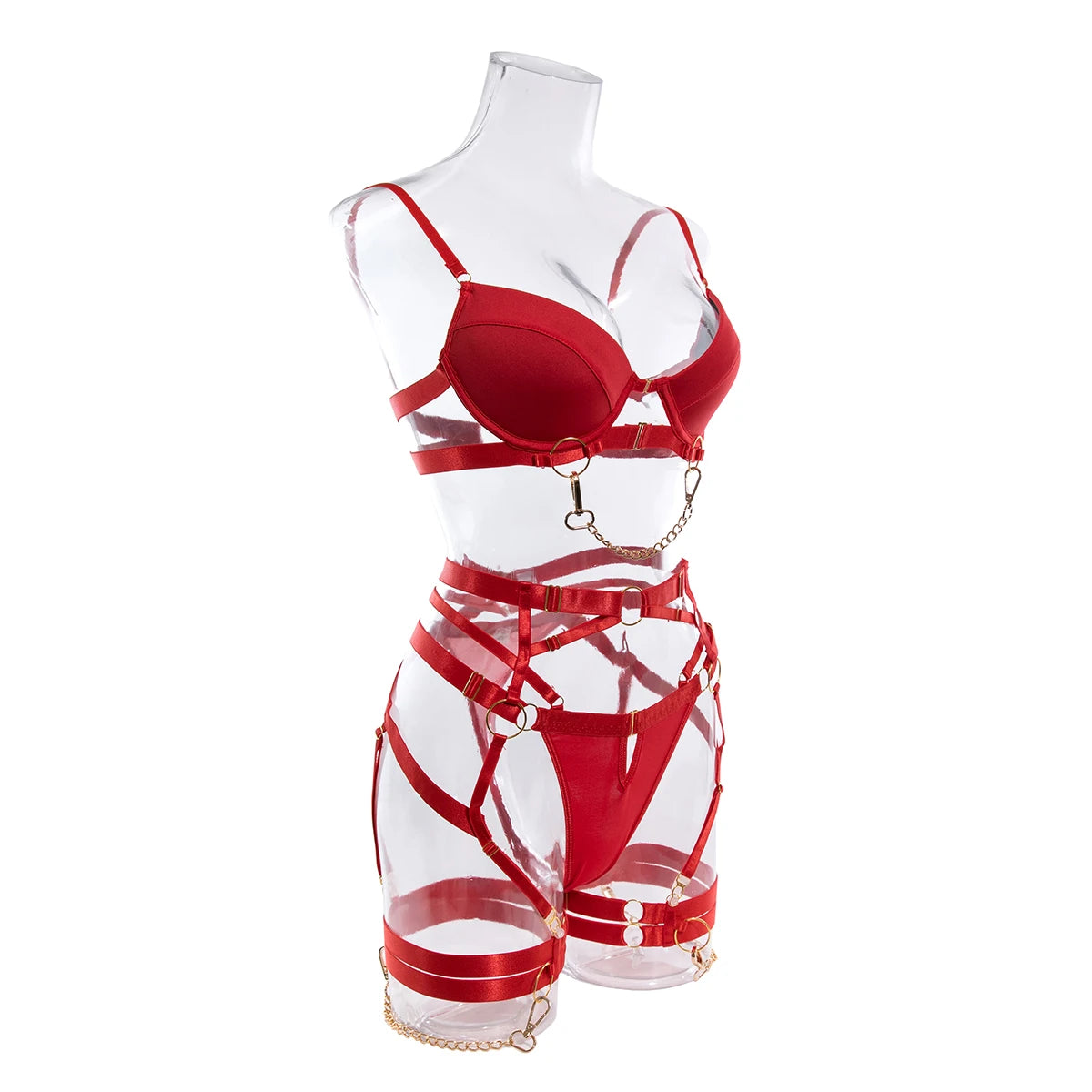 Eclipse Métallique – Ensemble Lingerie 5 Pièces