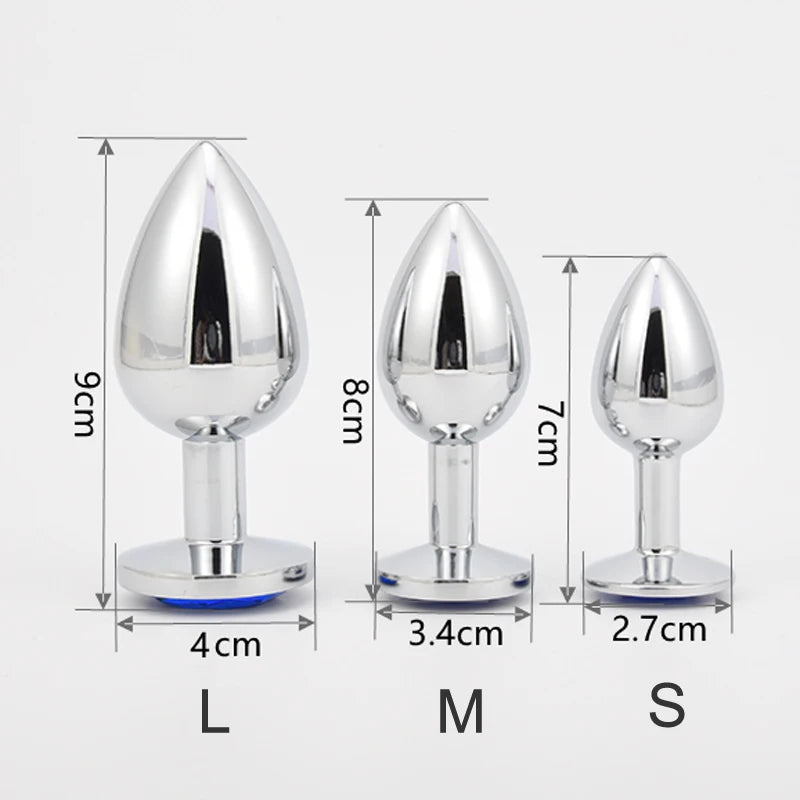 "CrystalSteel" – Plug Anal en Acier Inoxydable avec Base en Cristal