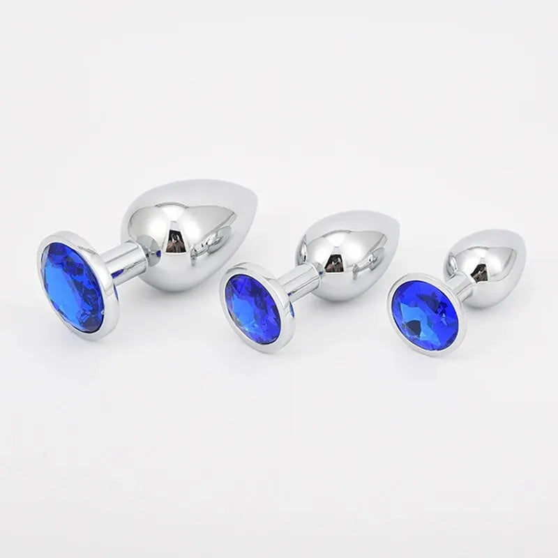 "CrystalSteel" – Plug Anal en Acier Inoxydable avec Base en Cristal