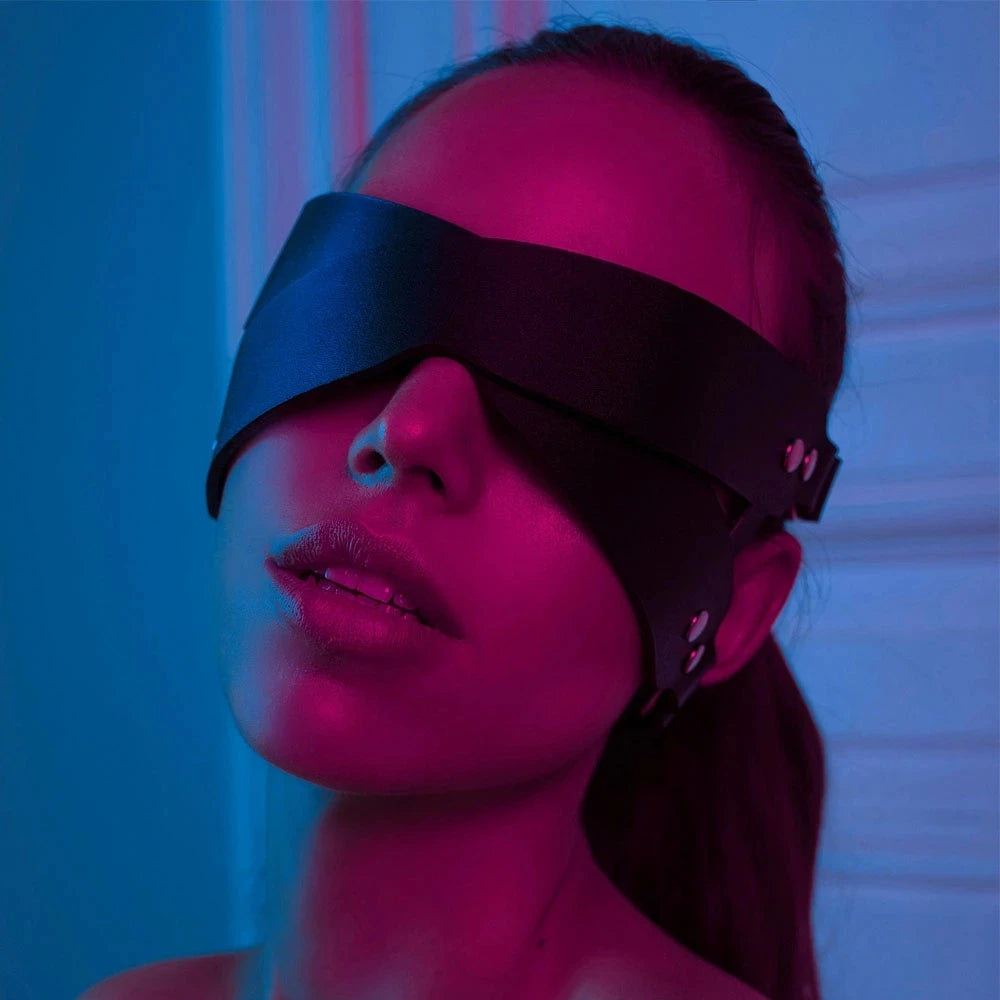 Masque Érotique en Simili Cuir – Accessoire BDSM et Cosplay