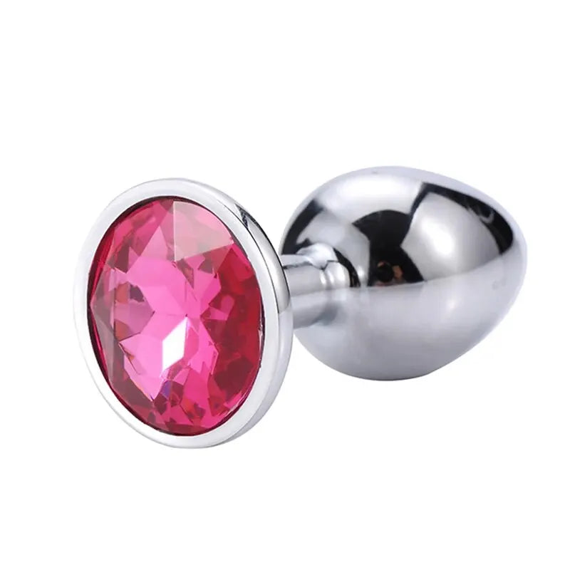 "CrystalSteel" – Plug Anal en Acier Inoxydable avec Base en Cristal