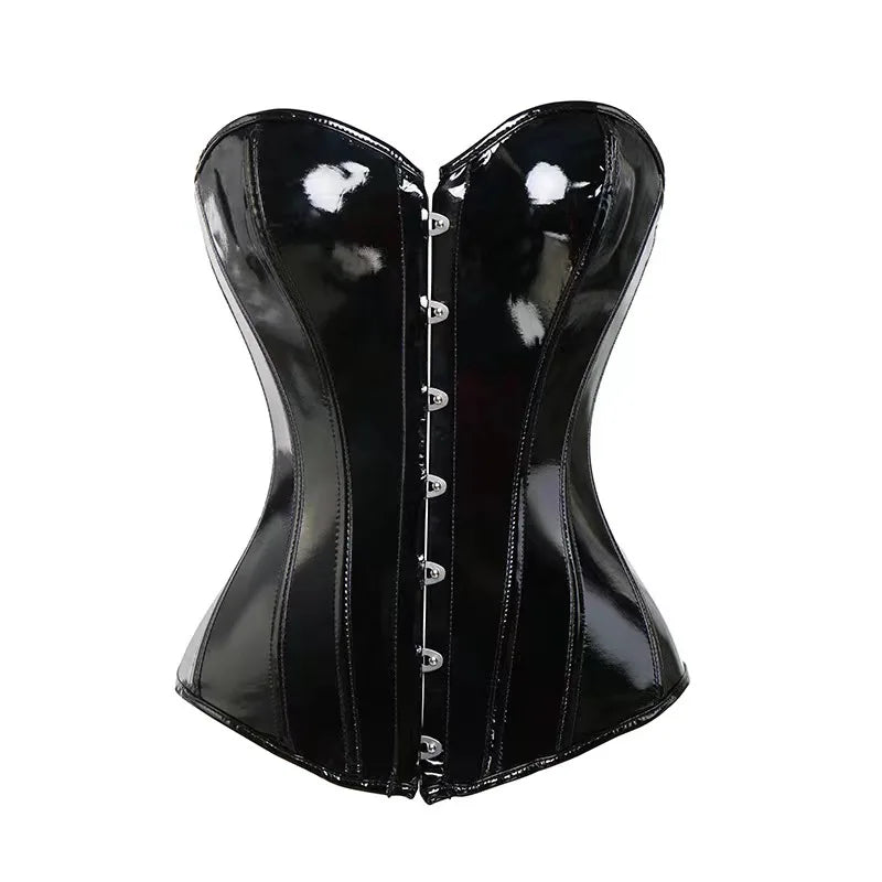 Velvet Night – Corset Vinyle Brillant