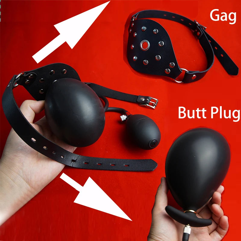 Baillon Gonflable avec Pompe Amovible – Expérience BDSM Intense