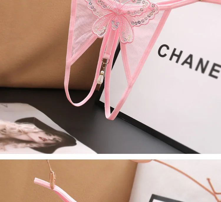 Butterfly Desire – String Brodé Érotique