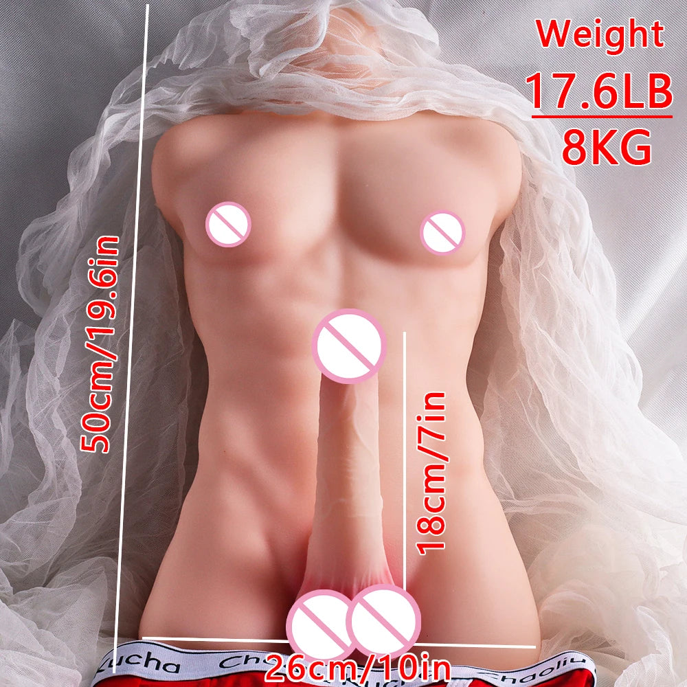 "AphroditeBody" – Torse Ladyboy Ultra-Réaliste pour Fantasmes Illimités