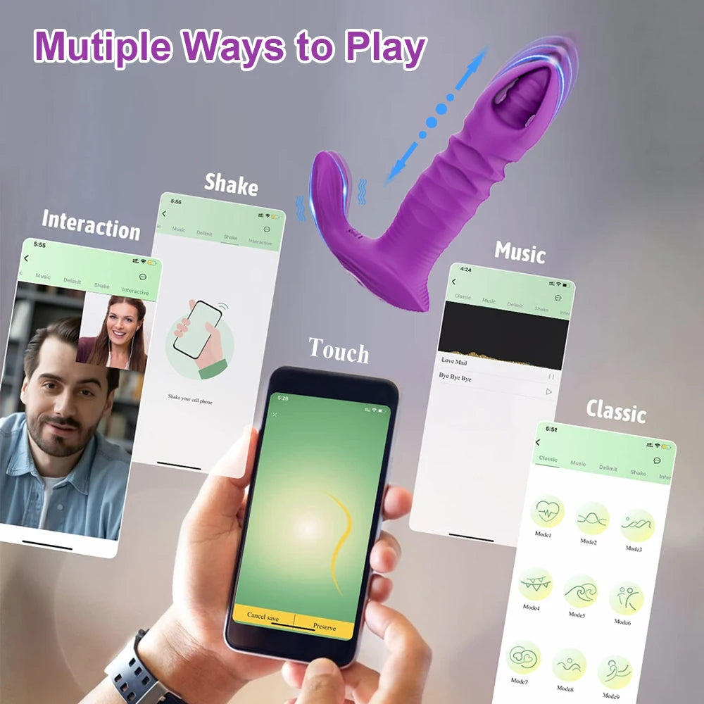 "AppPulse" – Vibrateur Bluetooth avec Thrusting et Stimulation G-Spot