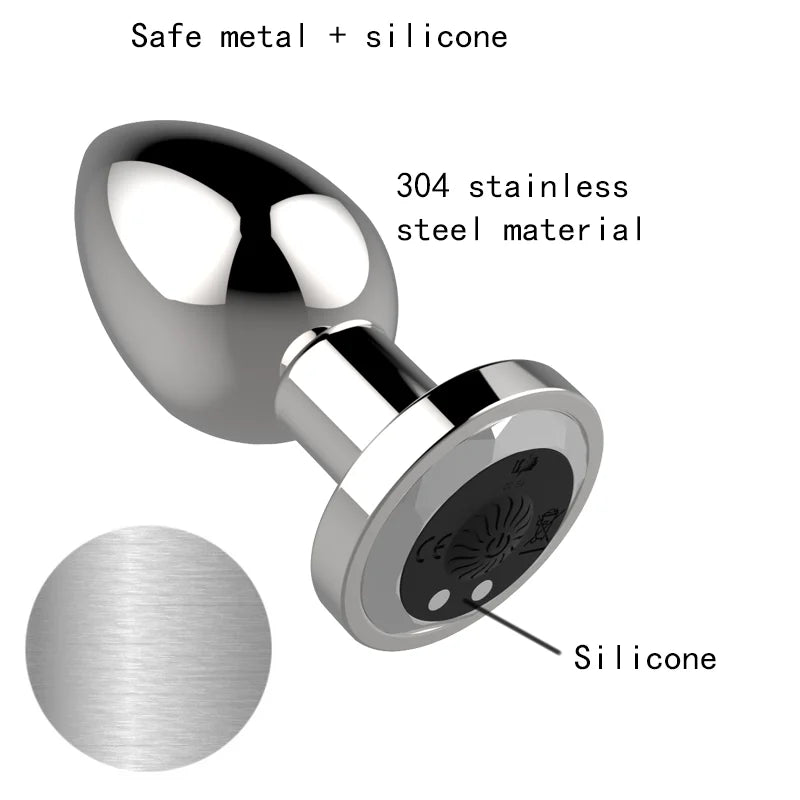 "Remote-Controlled Vibrating Metal Anal Plug" – Plaisir à Distance et Vibrations Multiples