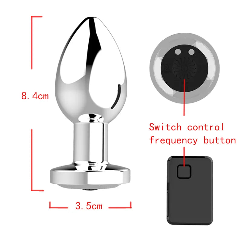 "Remote-Controlled Vibrating Metal Anal Plug" – Plaisir à Distance et Vibrations Multiples