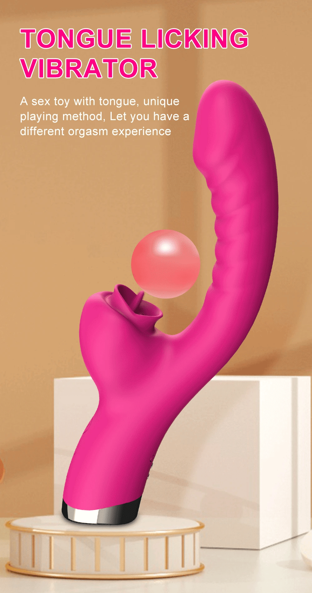 "LickWave" – Vibromasseur 2-en-1 avec Langue Léchante