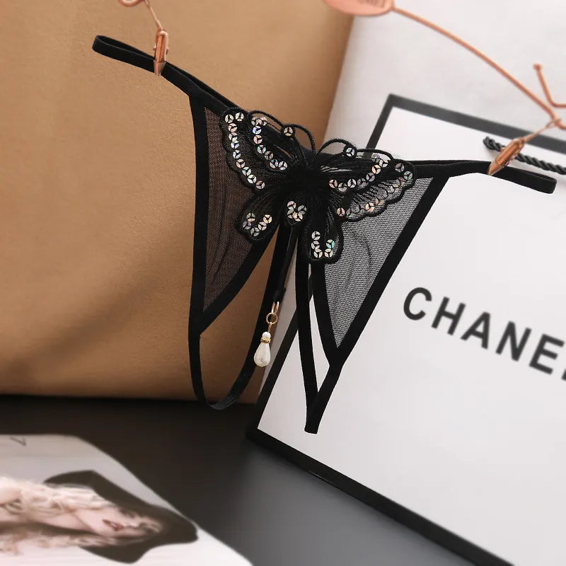 Butterfly Desire – String Brodé Érotique