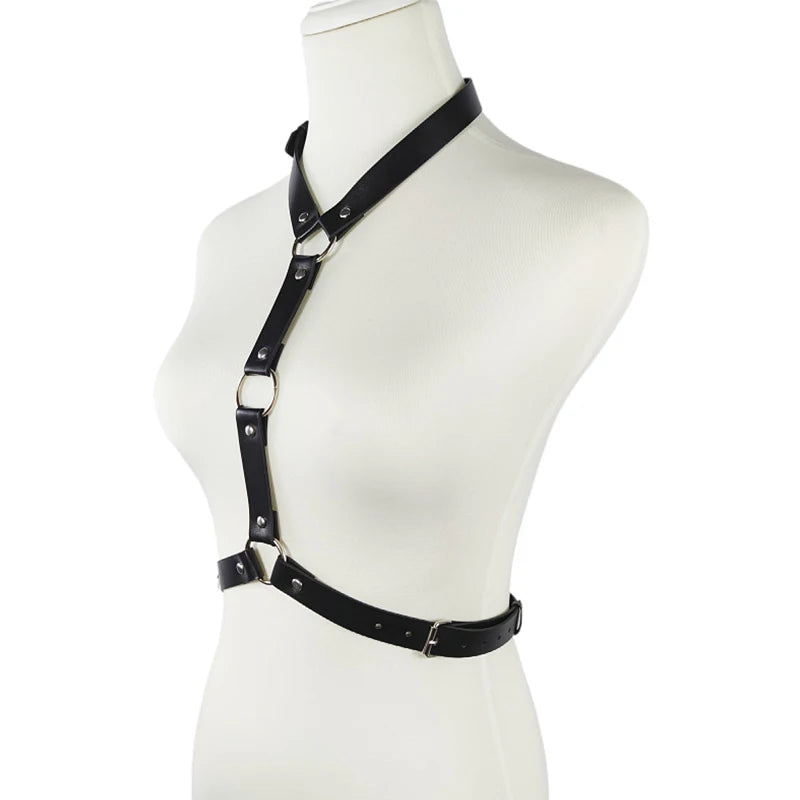 Harnais Sexy en Simili Cuir – Lingerie Fetish & Ravewear