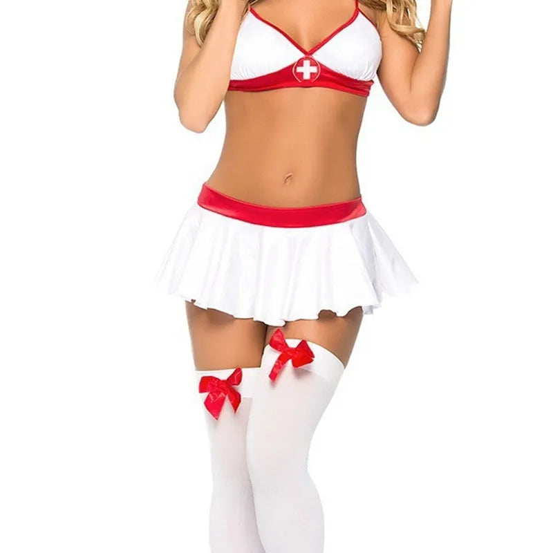 "Siren of Care" – Uniforme Infirmière Sexy Blanc