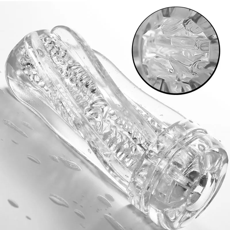 "PAQIN CrystalGrip" – Masturbateur Transparent à Effet Ventouse pour Entraînement à l’Endurance