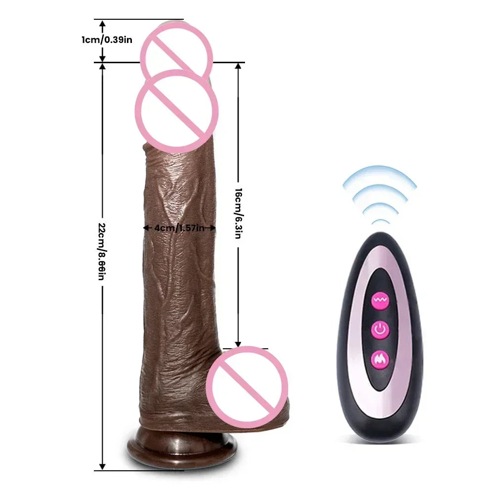 "SatisfyMax" – Vibrateur Télescopique Chauffant avec Contrôle à Distance pour Stimulation Réaliste