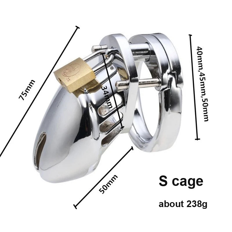 Cage de Chasteté Métallique – Contrôle et Domination