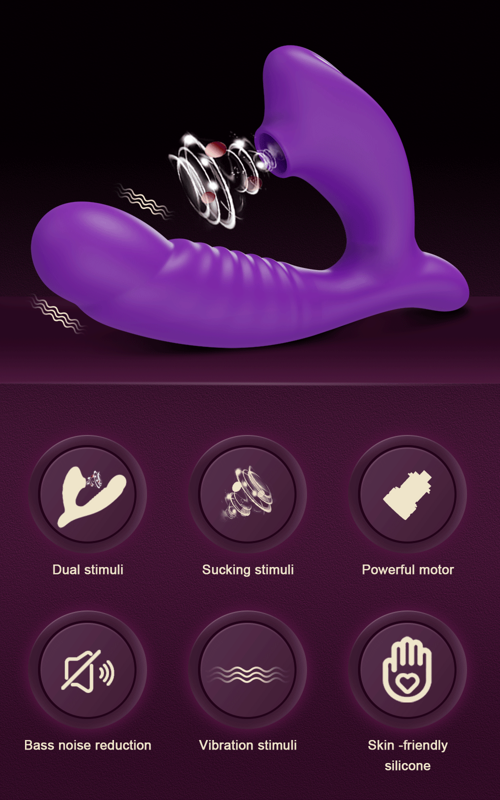 "Suck & Vibe" – Vibrateur Sucette avec Stimulation Clitoridienne et G-Spot