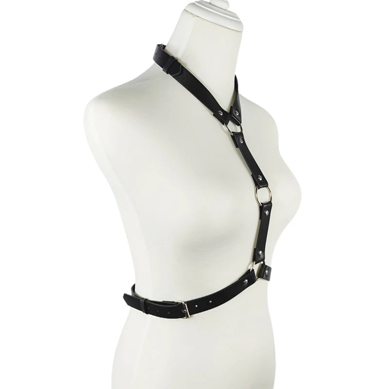Harnais Sexy en Simili Cuir – Lingerie Fetish & Ravewear