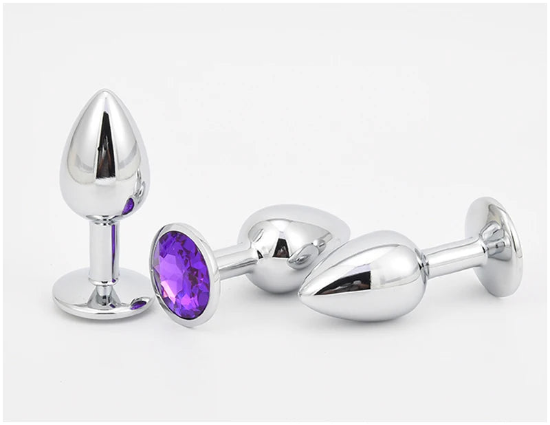 "CrystalSteel" – Plug Anal en Acier Inoxydable avec Base en Cristal