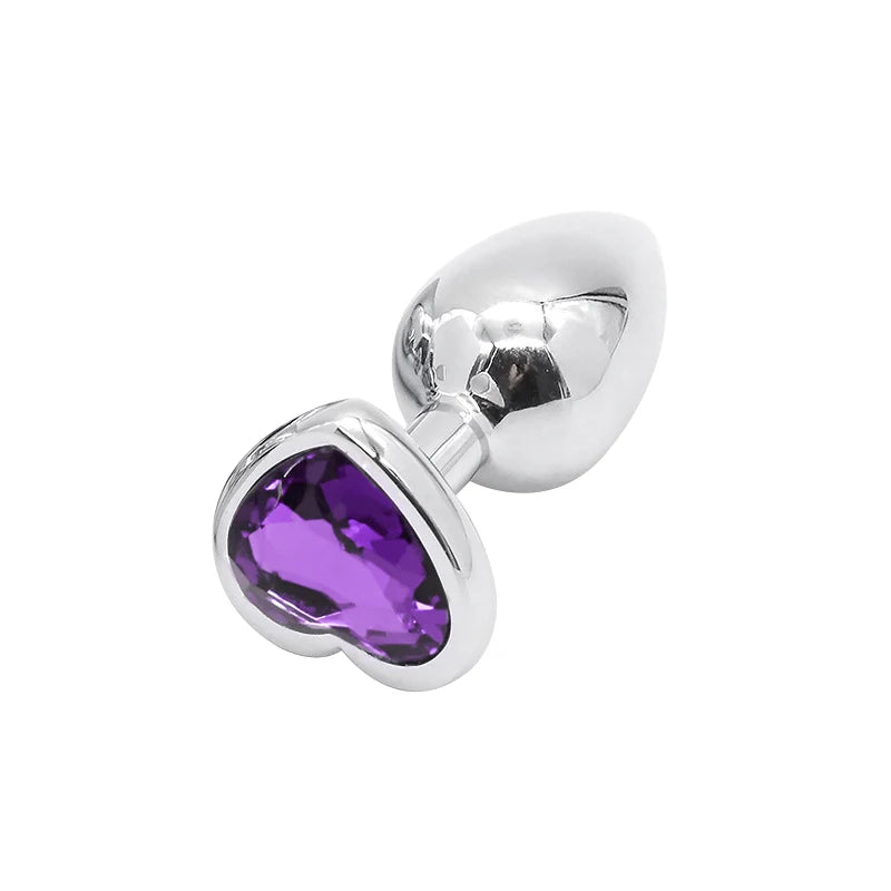 "Heart-Shaped Stainless Steel Butt Plug" – Bijou Anal Élégant en Métal Lisse
