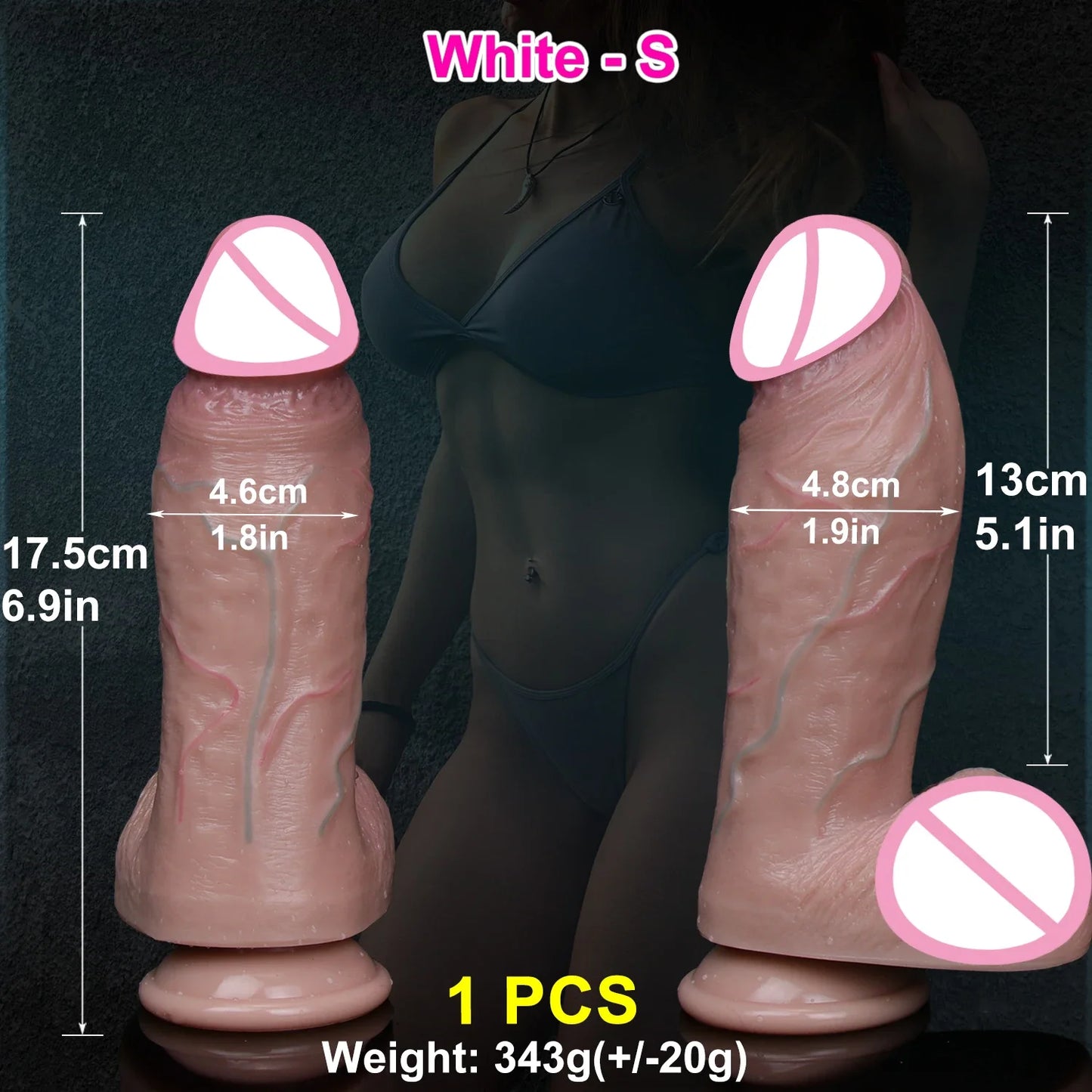 "DeepFeel DualSkin Dildo" – Gode Réaliste Épais à Ventouse