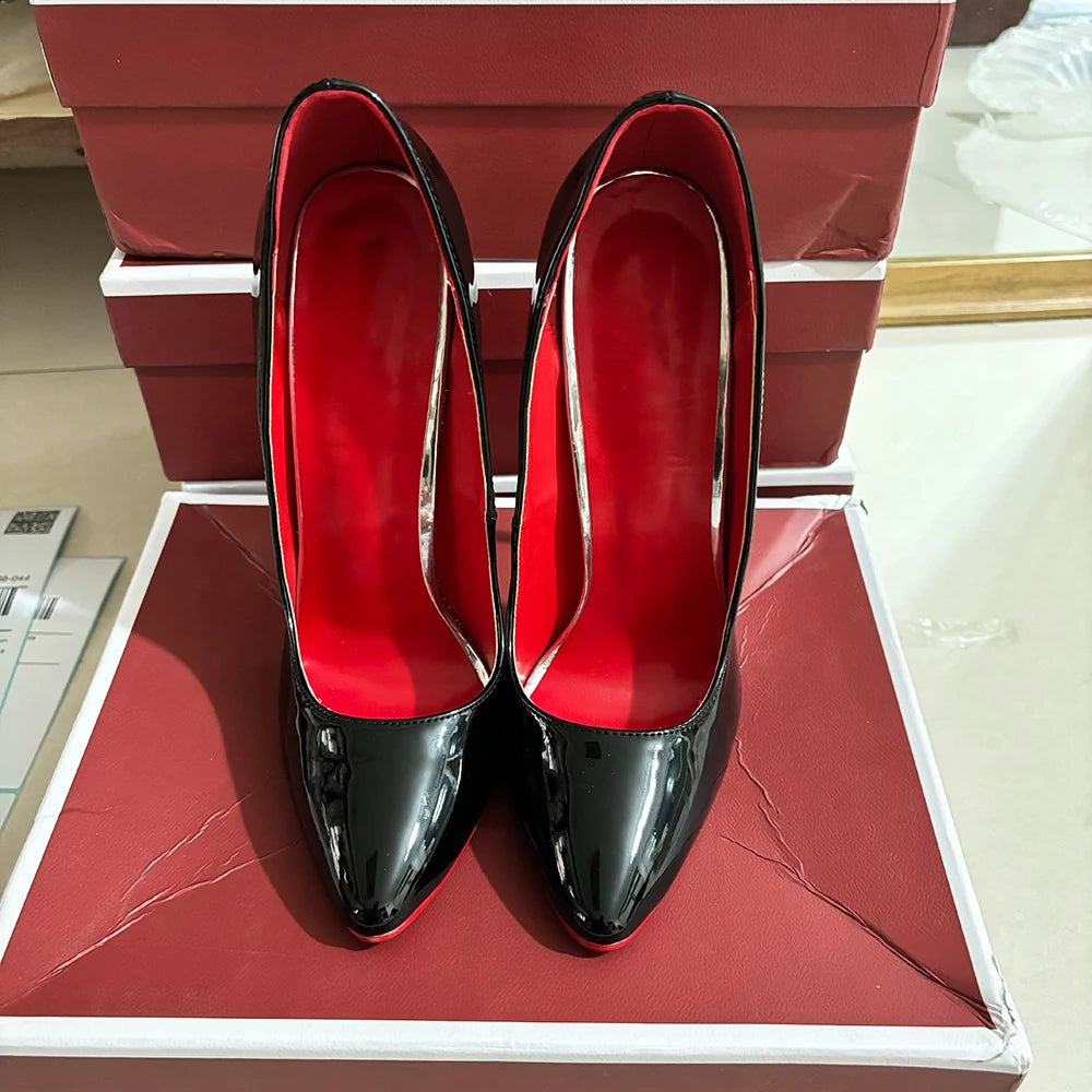 "16cm Plated Heel Fetish Pumps" – Escarpins Extrêmes pour Catwalk & Soirées Drag