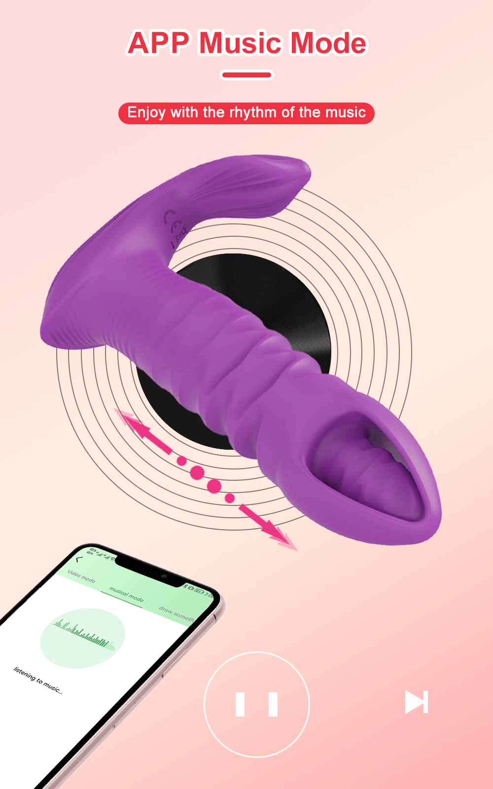"AppPulse" – Vibrateur Bluetooth avec Thrusting et Stimulation G-Spot