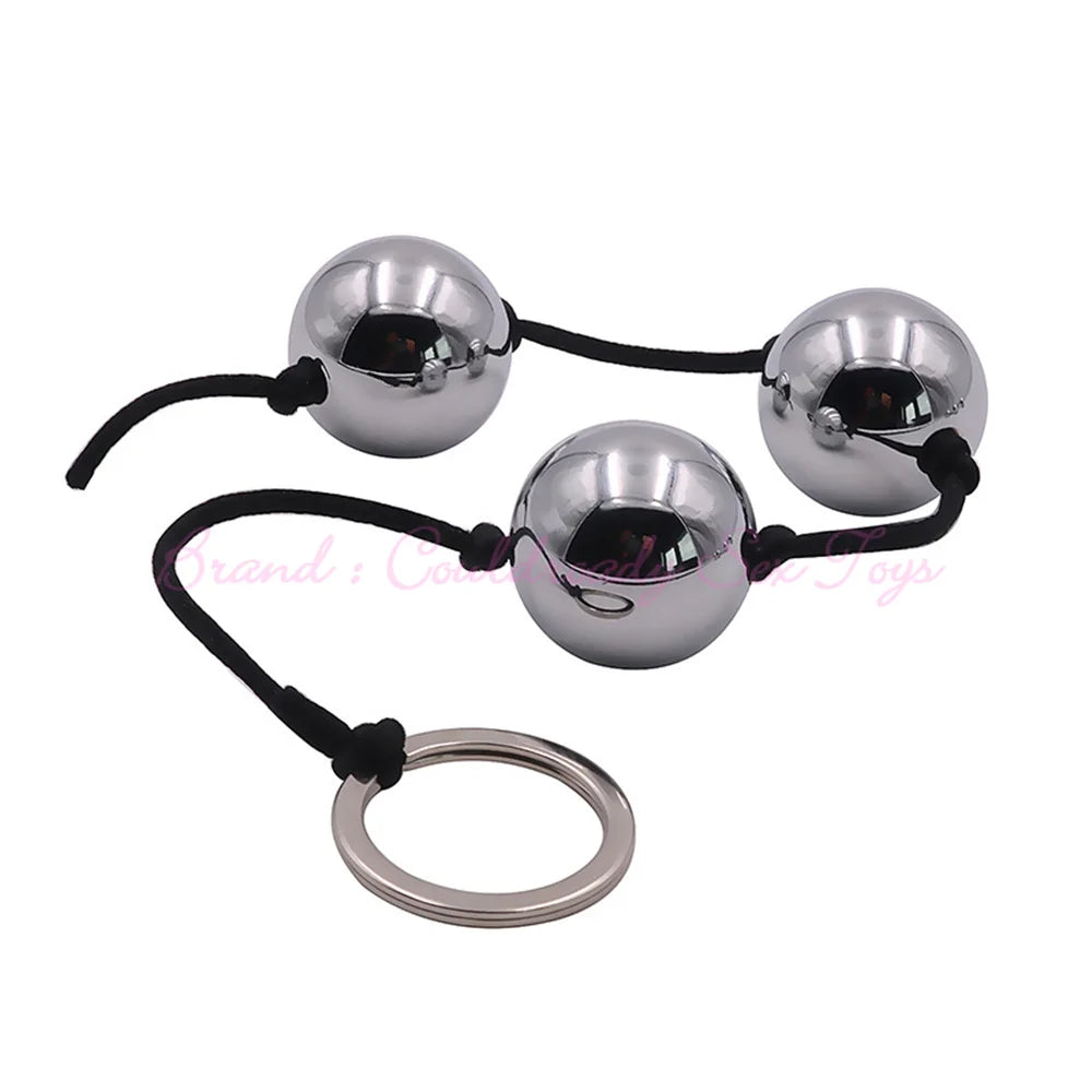 "Erotic Weighted Geisha Balls" – Boules de Geisha Métalliques Billes Anales 2-en-1