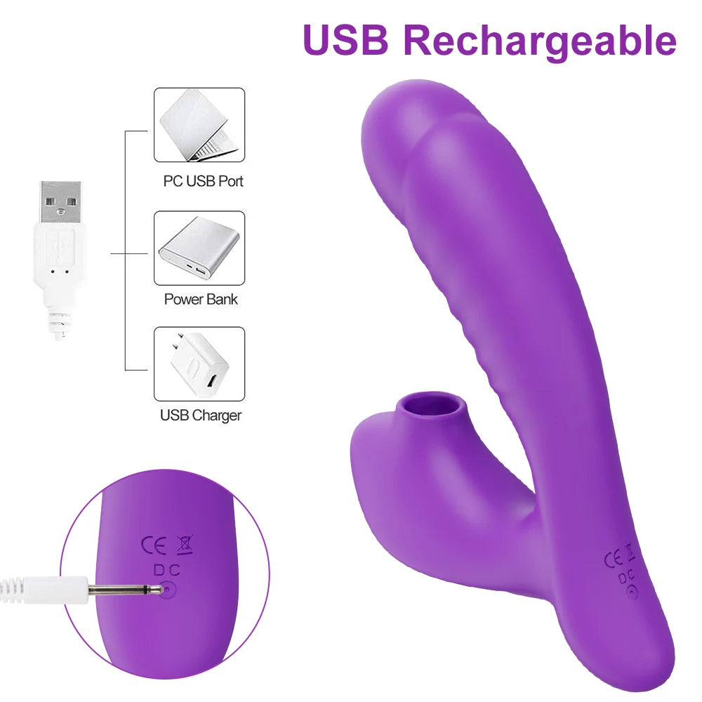 "Suck & Vibe" – Vibrateur Sucette avec Stimulation Clitoridienne et G-Spot