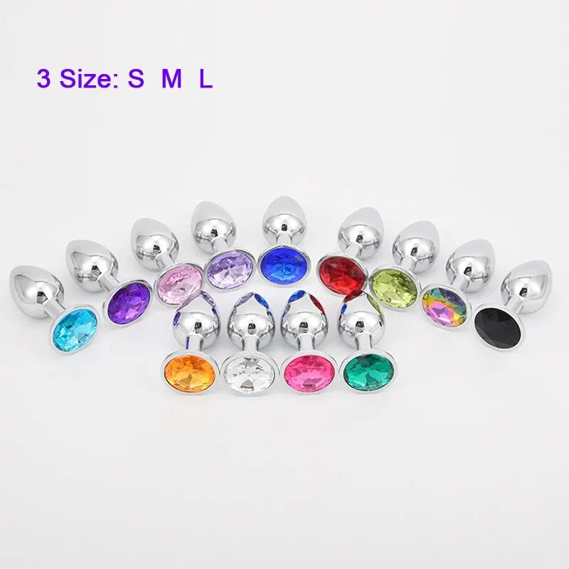 "CrystalSteel" – Plug Anal en Acier Inoxydable avec Base en Cristal