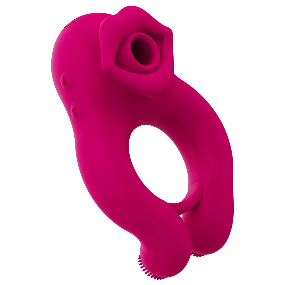 "VibraLock" – Anneau Pénien Vibrant & Stimulateur Sucking