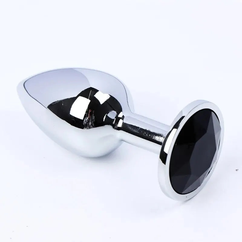"CrystalSteel" – Plug Anal en Acier Inoxydable avec Base en Cristal