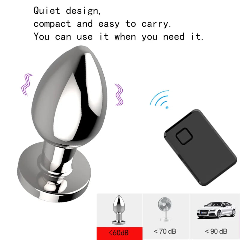 "Remote-Controlled Vibrating Metal Anal Plug" – Plaisir à Distance et Vibrations Multiples