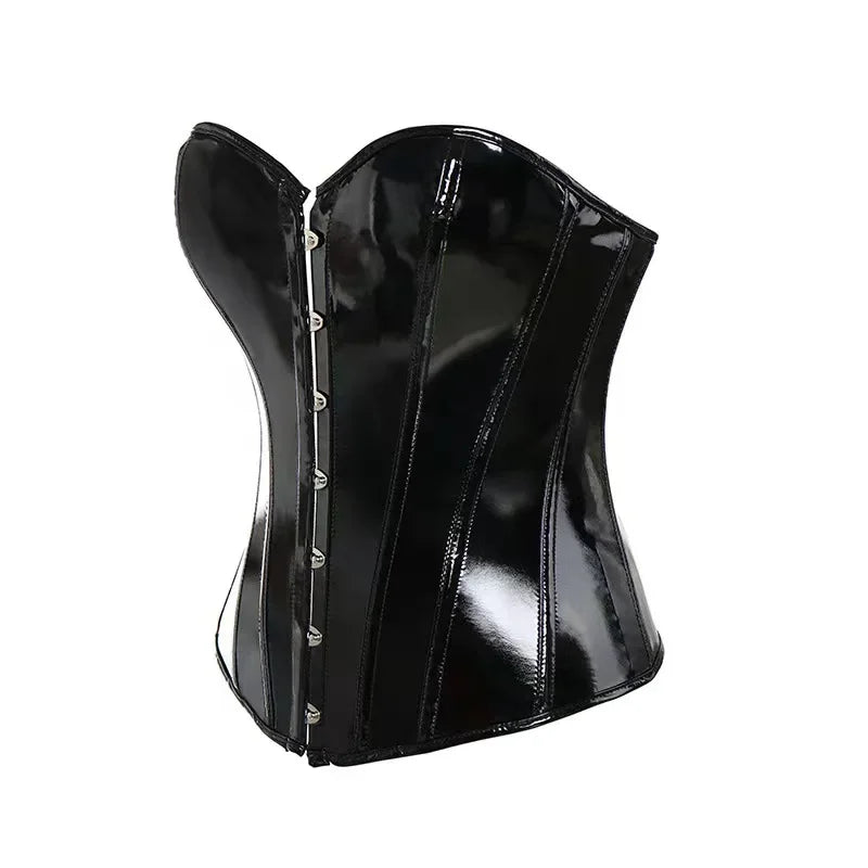 Velvet Night – Corset Vinyle Brillant