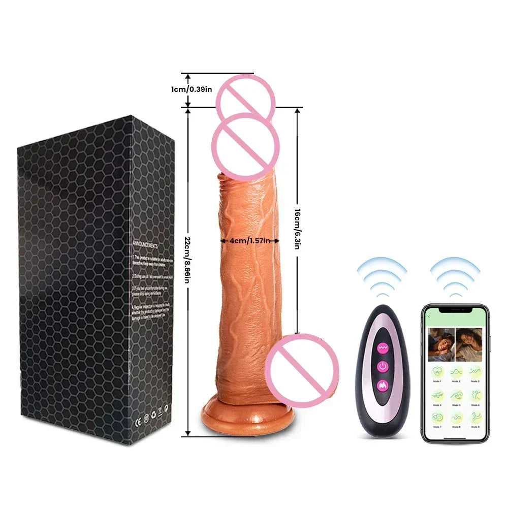 "SatisfyMax" – Vibrateur Télescopique Chauffant avec Contrôle à Distance pour Stimulation Réaliste