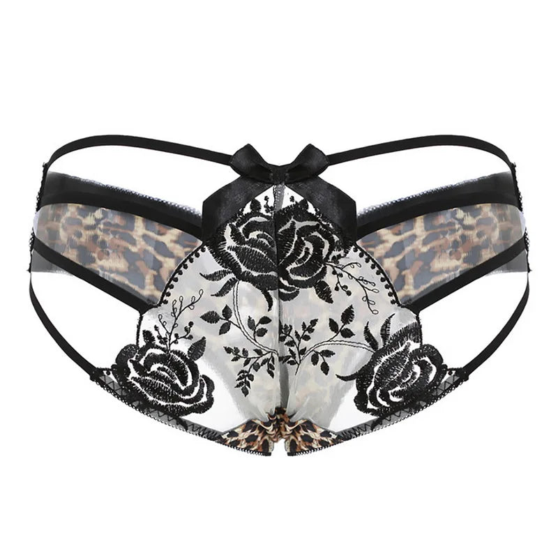 "Feline Chic" – String Léopard & Dentelle Ultra Sexy