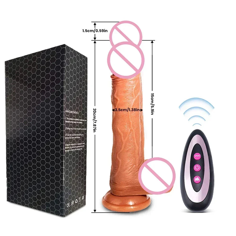 "SatisfyMax" – Vibrateur Télescopique Chauffant avec Contrôle à Distance pour Stimulation Réaliste