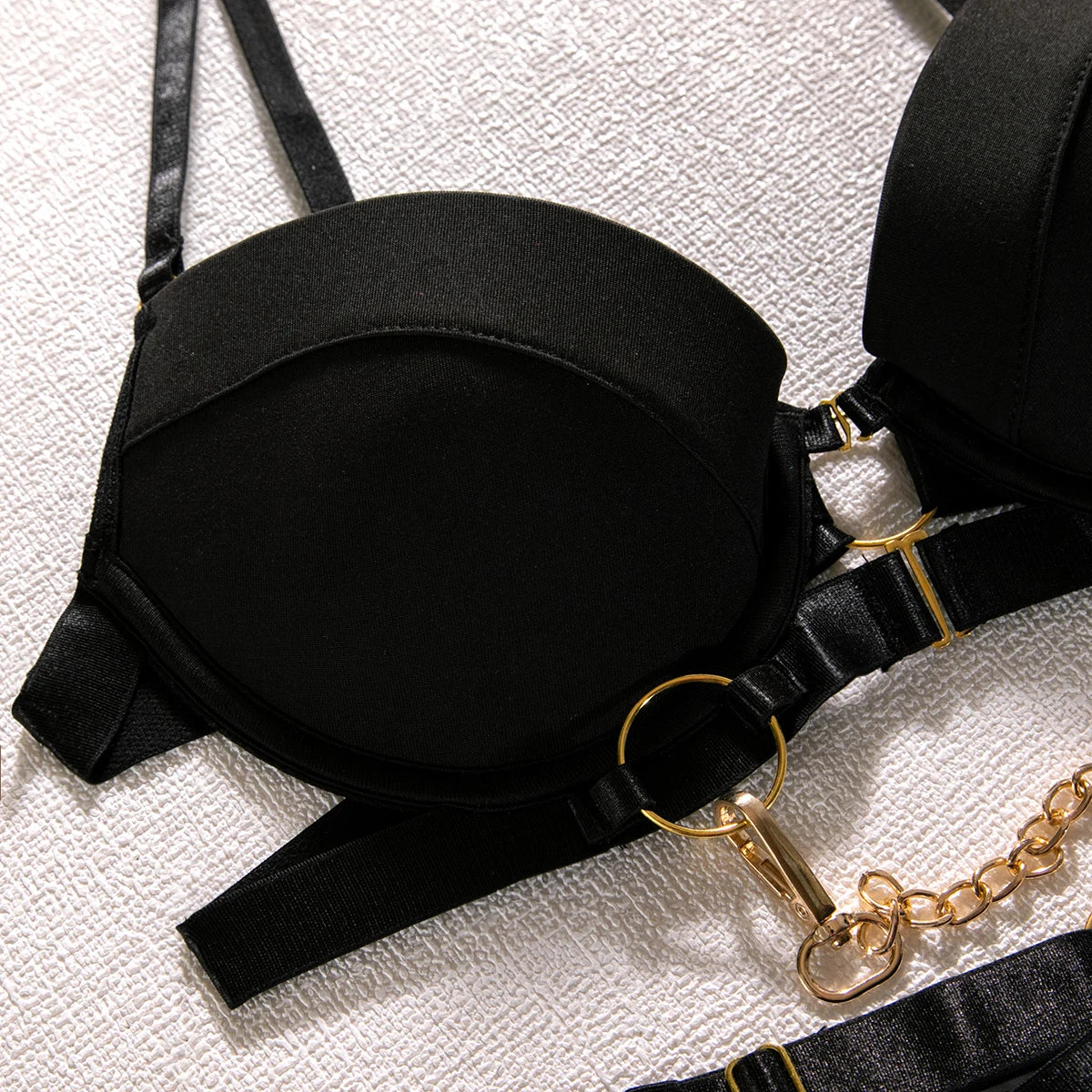 Eclipse Métallique – Ensemble Lingerie 5 Pièces