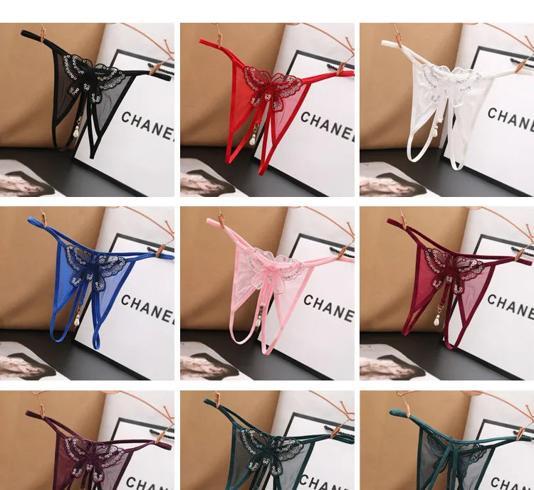 Butterfly Desire – String Brodé Érotique