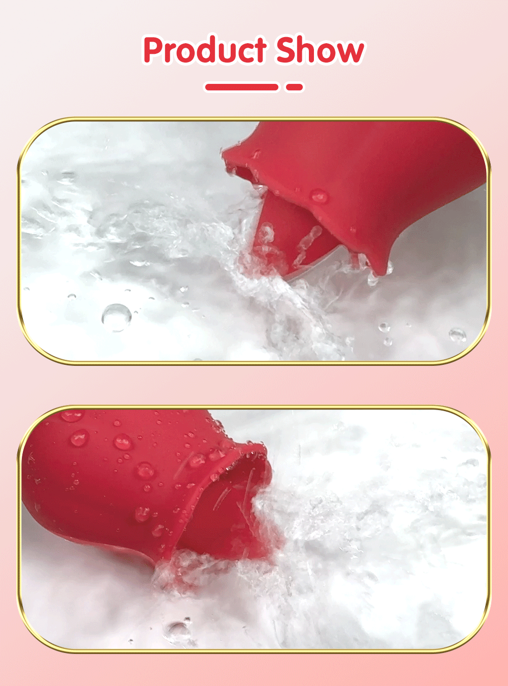 "RoseLick" – Vibrateur Licking Tongue pour Stimulation du Clitoris et des Mamelons