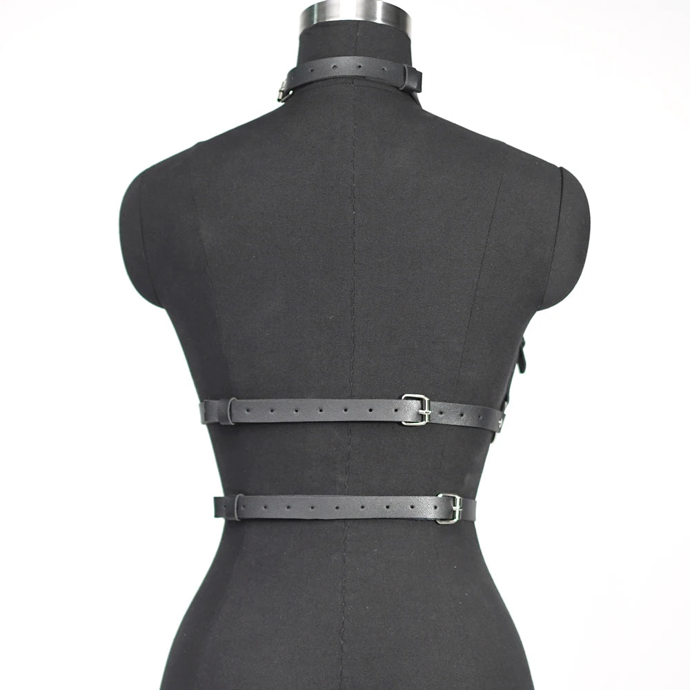 Harnais Sexy en Simili Cuir – Lingerie Bondage & Gothique
